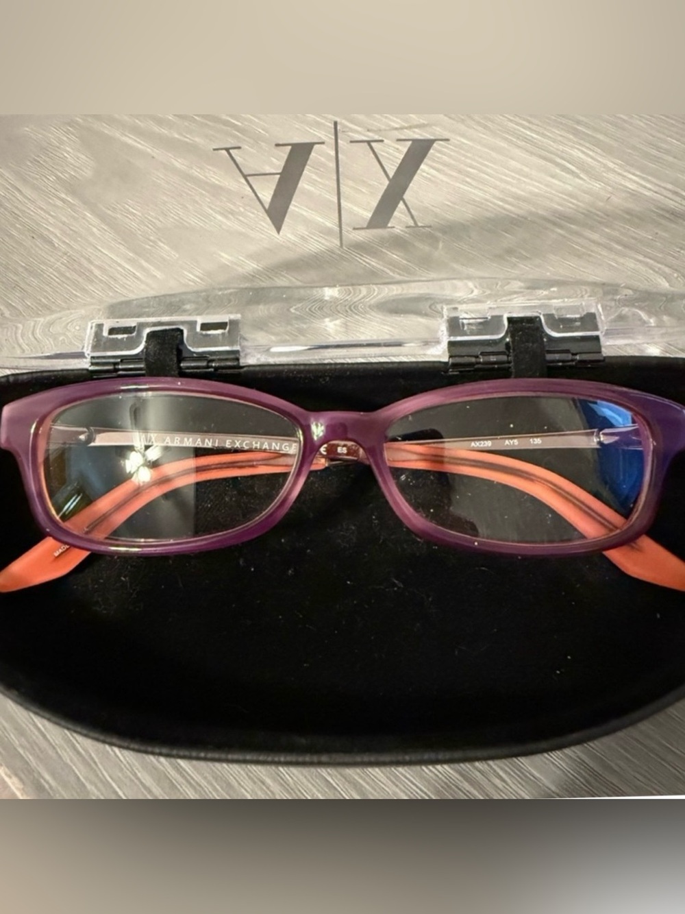 ARMANI EXCHANGE Purple and Orange Reading Glasses